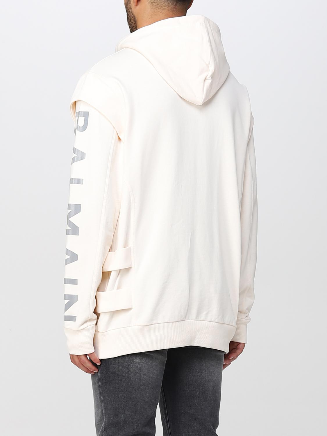 BALMAIN SWEATSHIRT: Sweatshirt men Balmain, Beige - Img 2