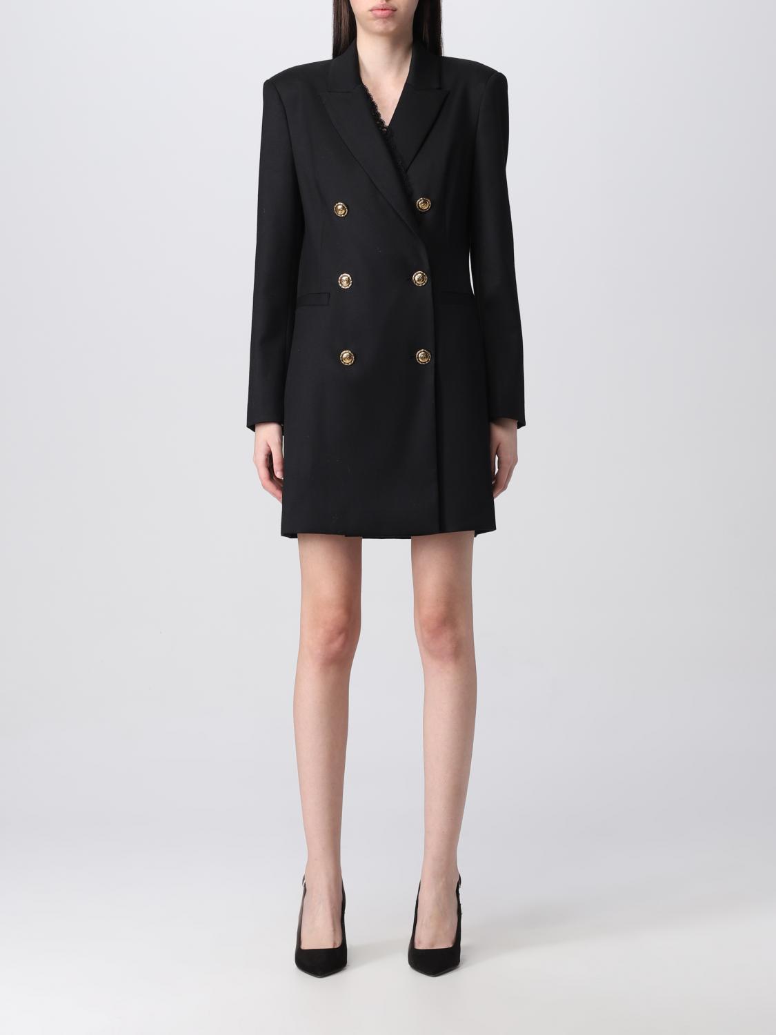 Abito corsetto in jersey di lana e raso nero di Tom Ford del