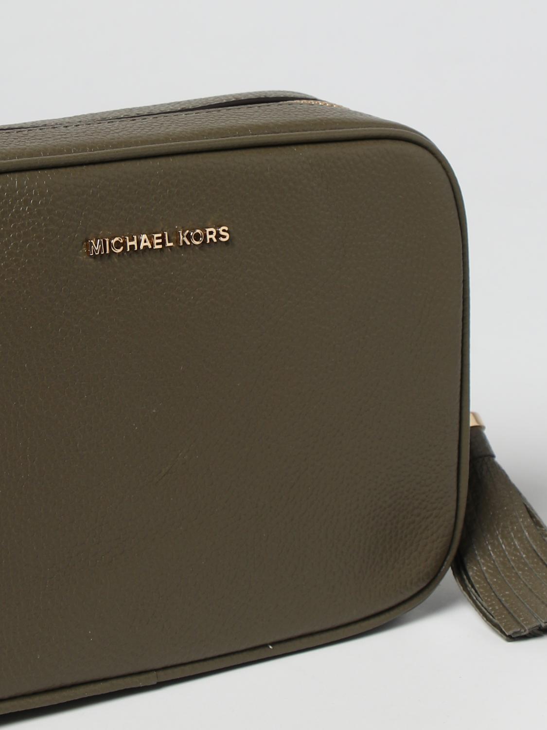 MICHAEL KORS BORSA MINI: Borsa Ginny Michael Kors in pelle a grana , Oliva - Img 3