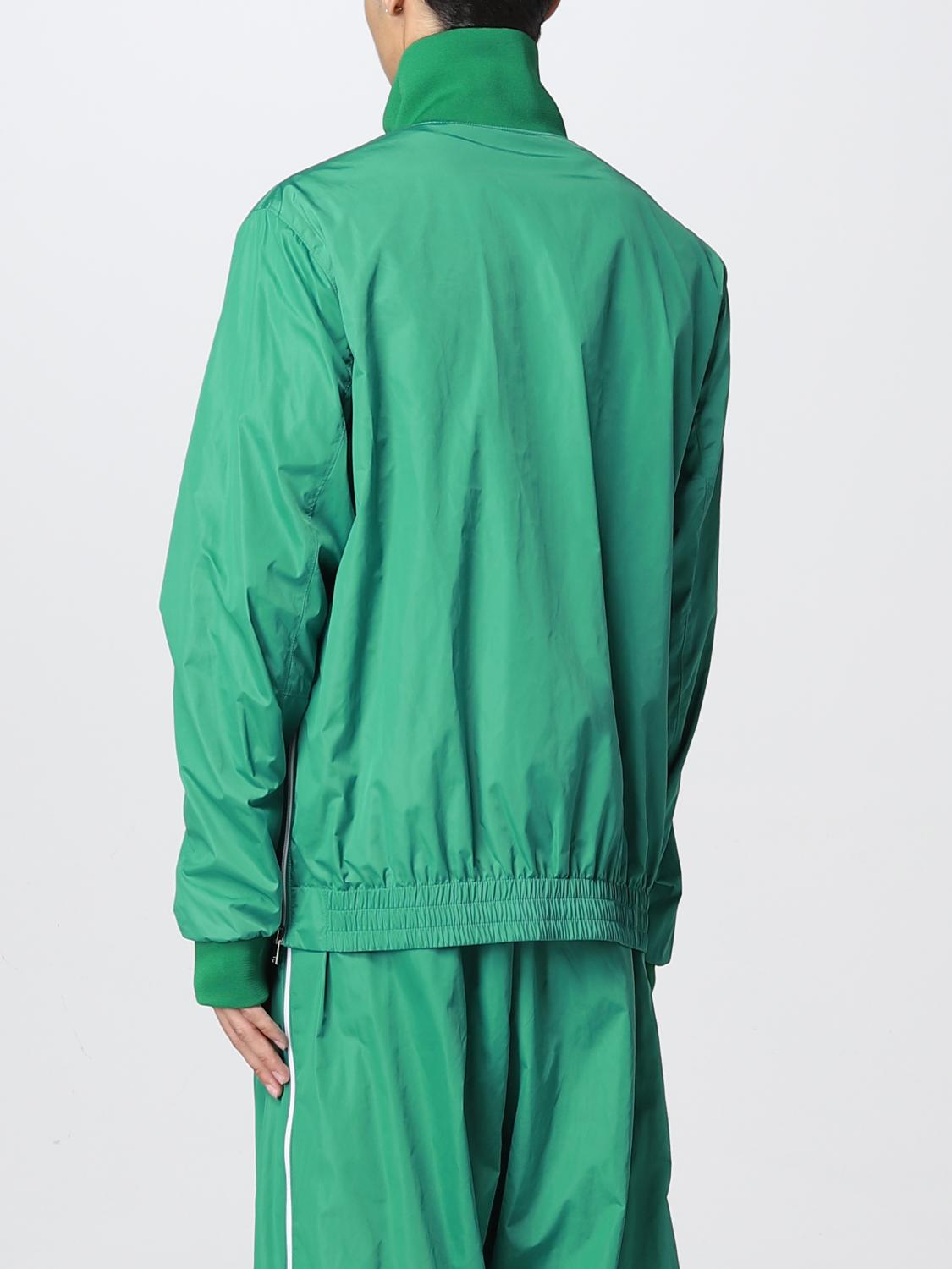 VALENTINO: VLogo technical fabric jacket - Green | Valentino