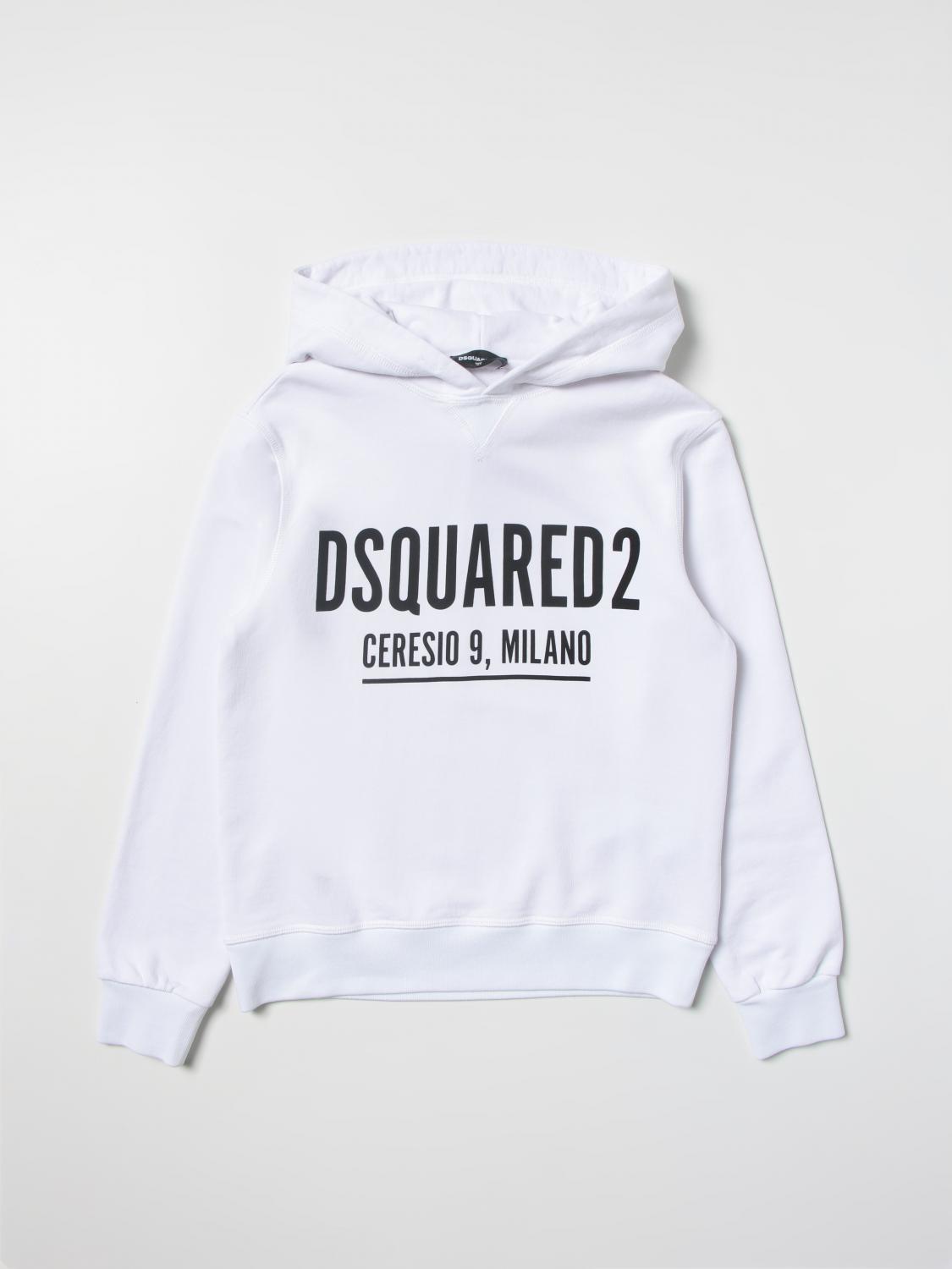 DSQUARED2: Felpa Ceresio 9 Milano in cotone - Bianco