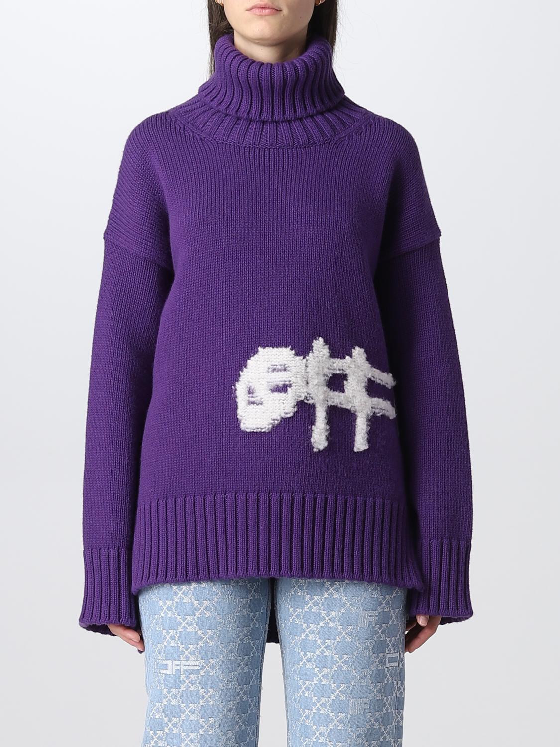 OFF-WHITE PULL: Pull femme Off-white, Violet - Img 1