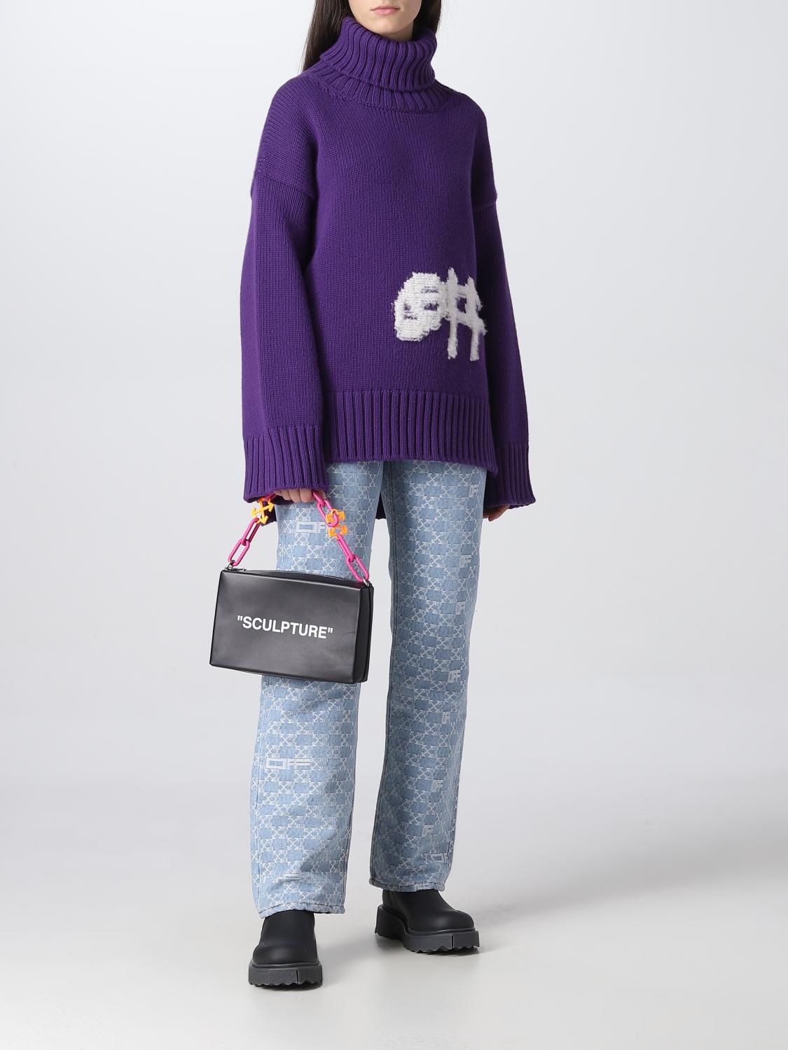 OFF-WHITE PULL: Pull femme Off-white, Violet - Img 2