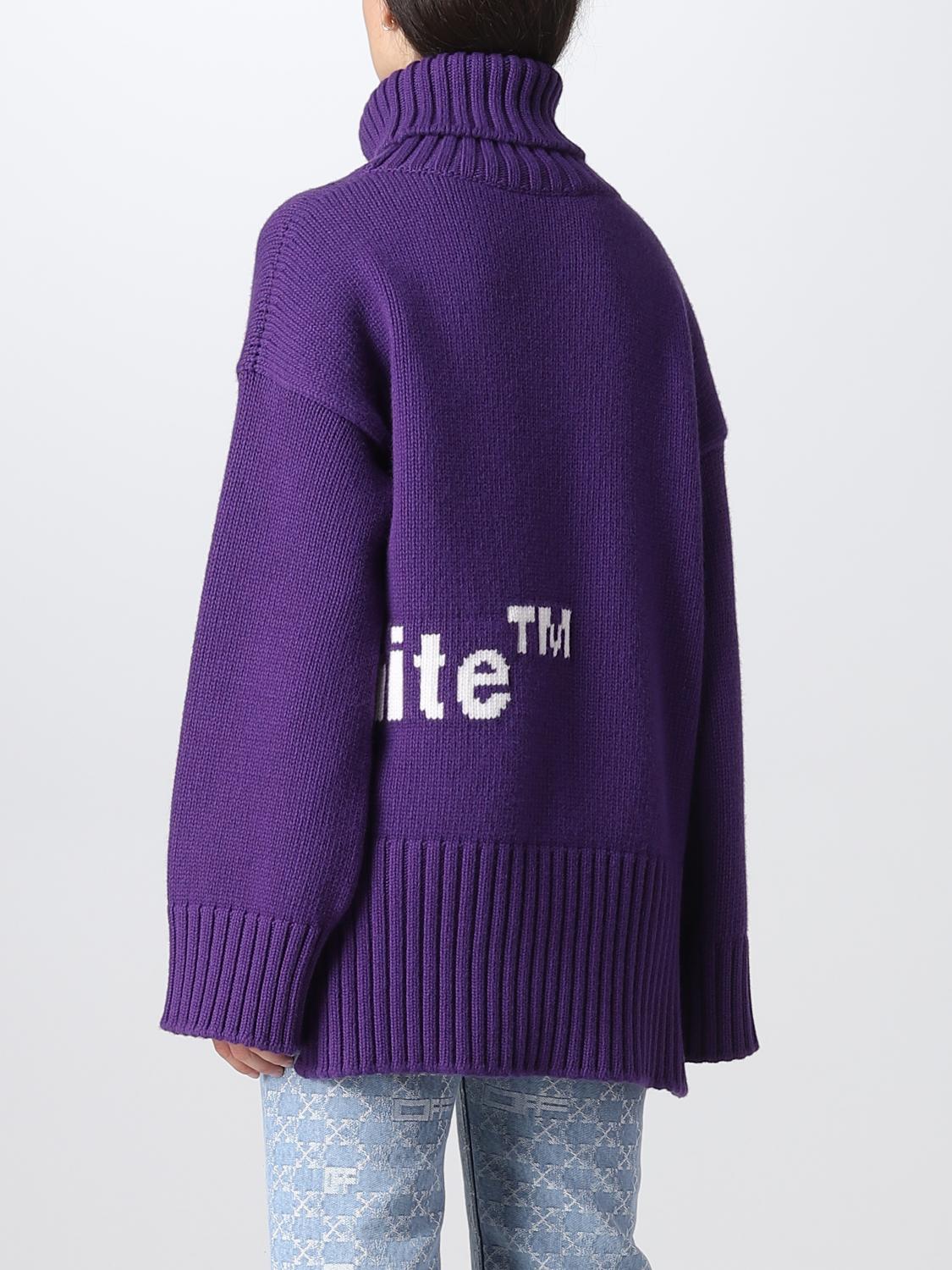 OFF-WHITE PULL: Pull femme Off-white, Violet - Img 3