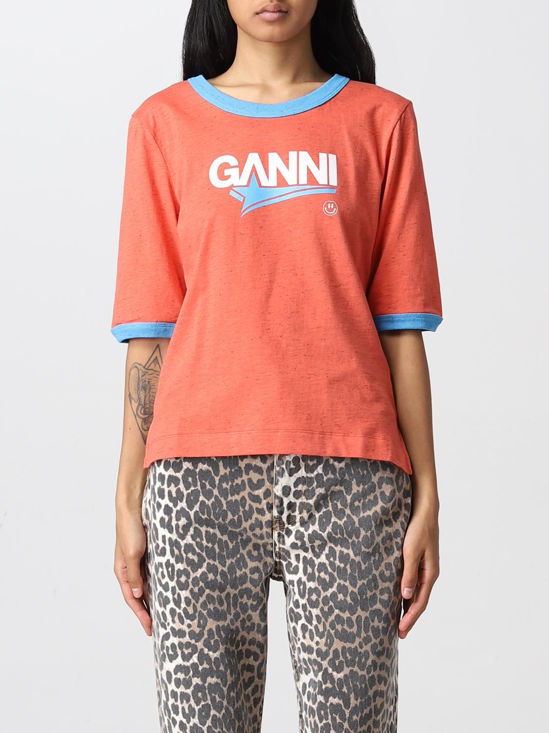 GANNI - Woman - Multicolor - T-shirt main image 1