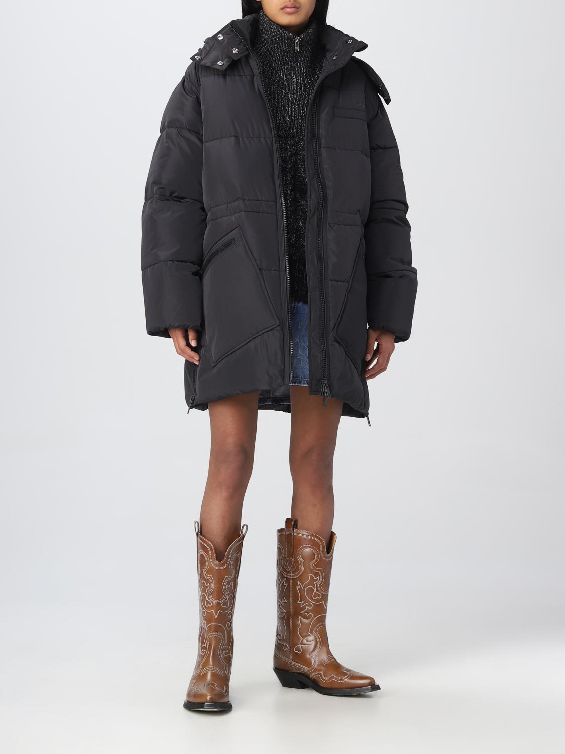 GANNI JACKET: Ganni down jacekt with hood, Black - Img 2