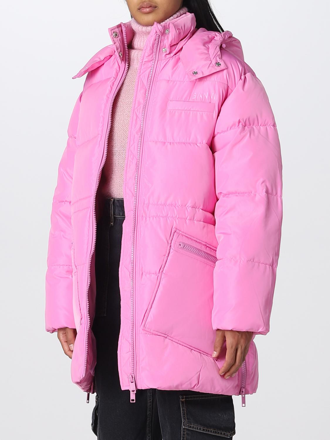 GANNI CHAQUETA: Chaqueta mujer Ganni, Rosa - Img 4