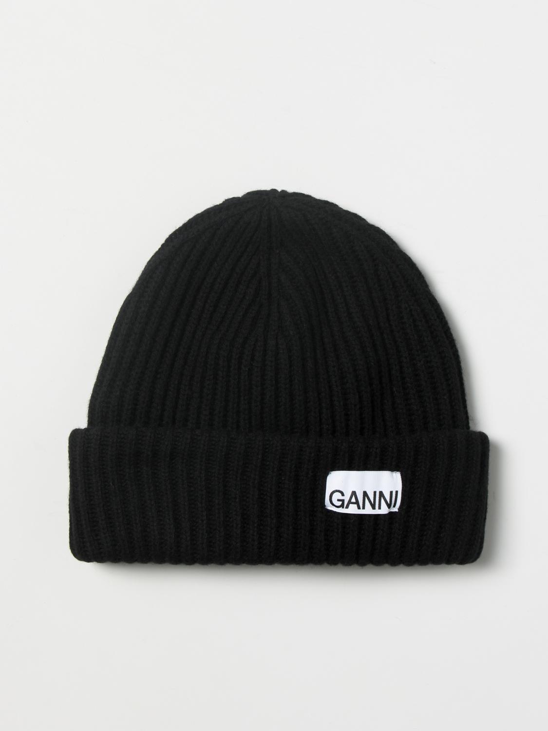 GANNI HUT: Ganni Damen Hut, Schwarz - Img 1