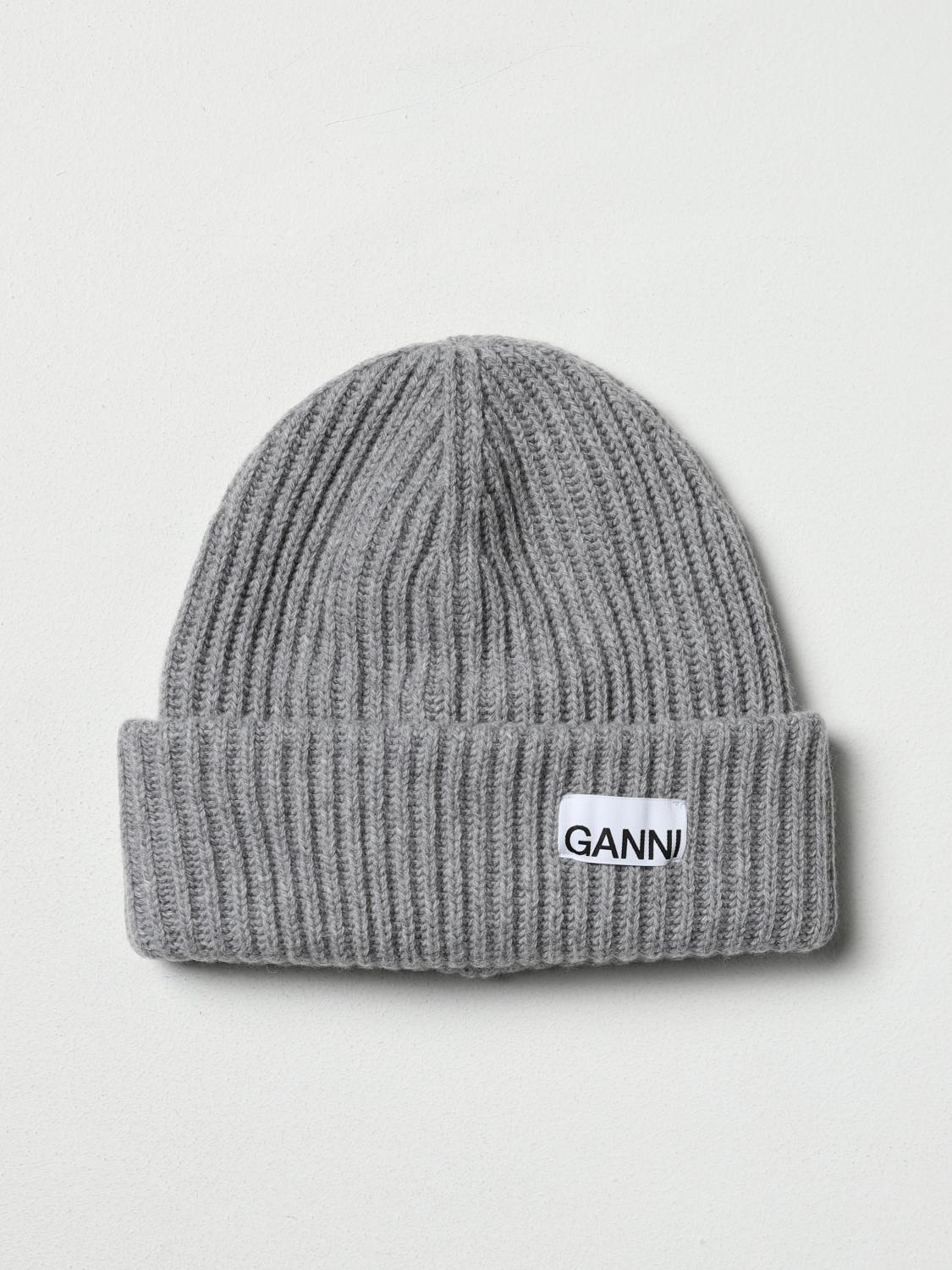 GANNI HUT: Ganni Damen Hut, Grau - Img 1