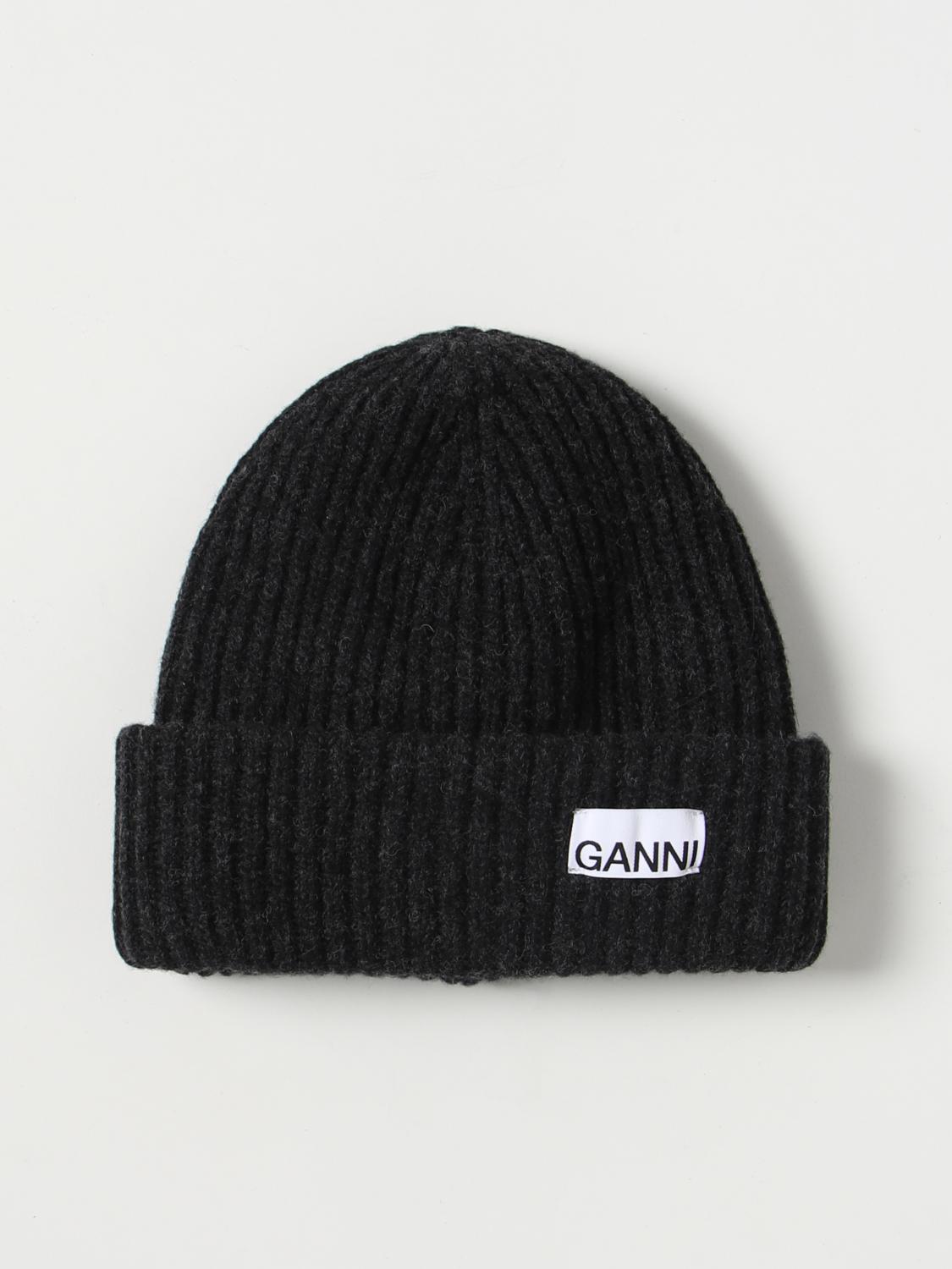 GANNI HUT: Ganni Damen Hut, Charcoal - Img 1