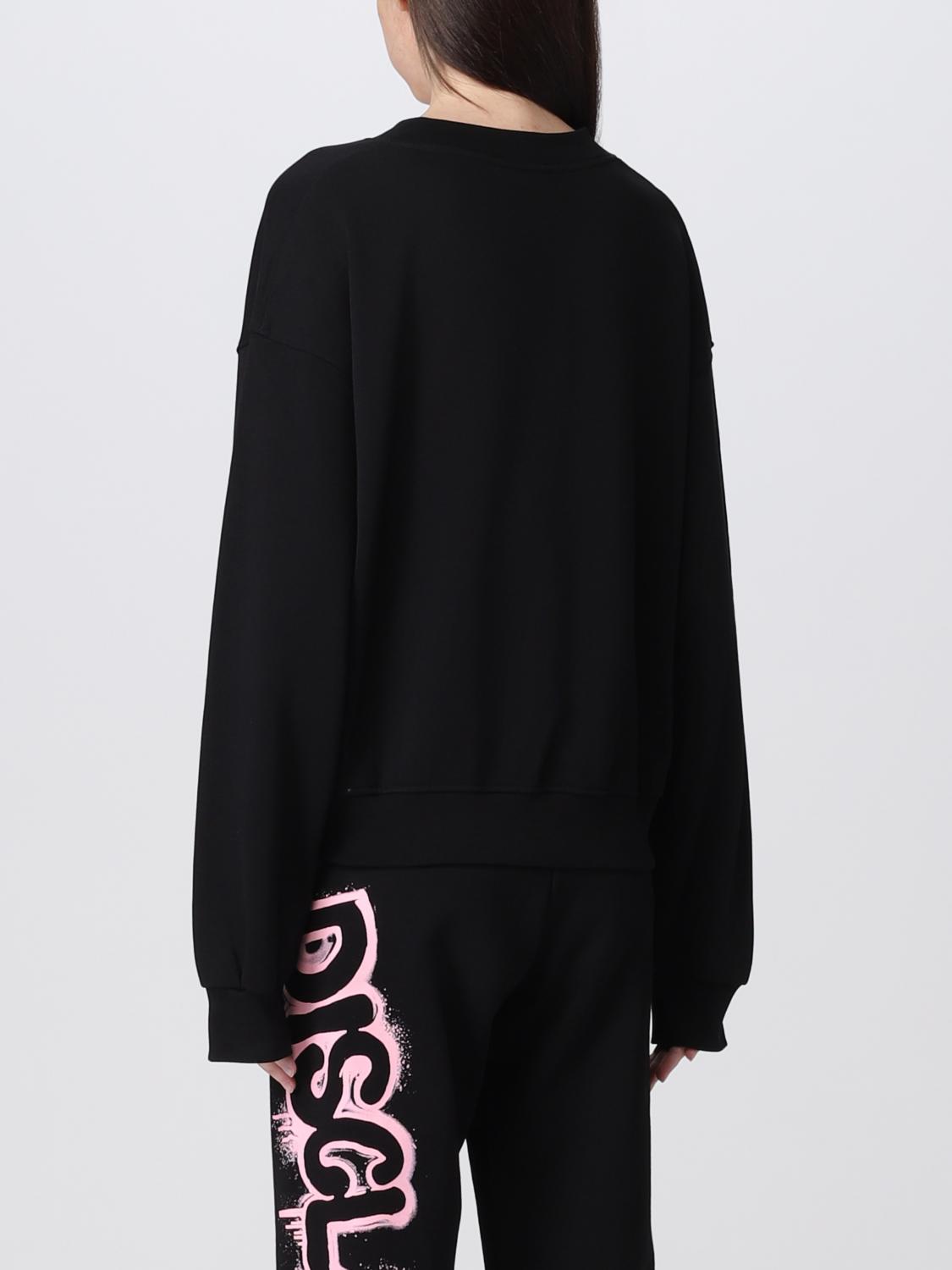 DISCLAIMER FELPA: Felpa a v Disclaimer con stampa logo, Nero - Img 2