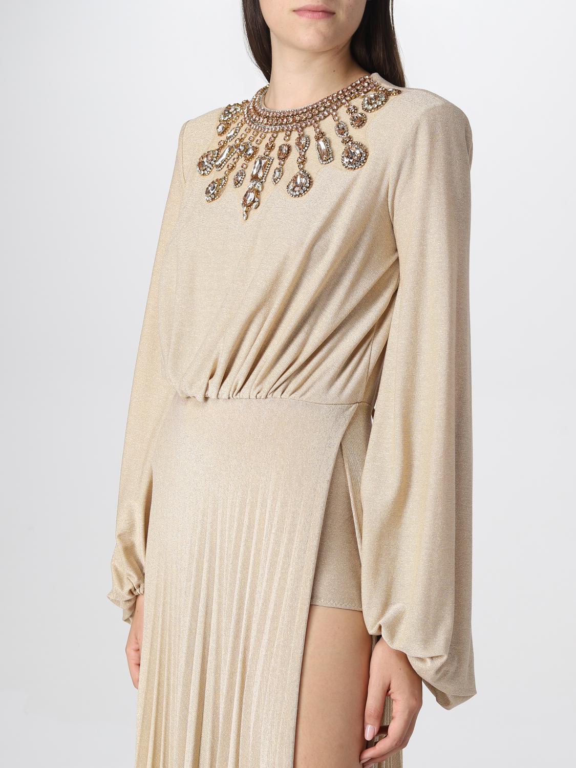 ELISABETTA FRANCHI VESTIDO: Vestido mujer Elisabetta Franchi, Oro - Img 3