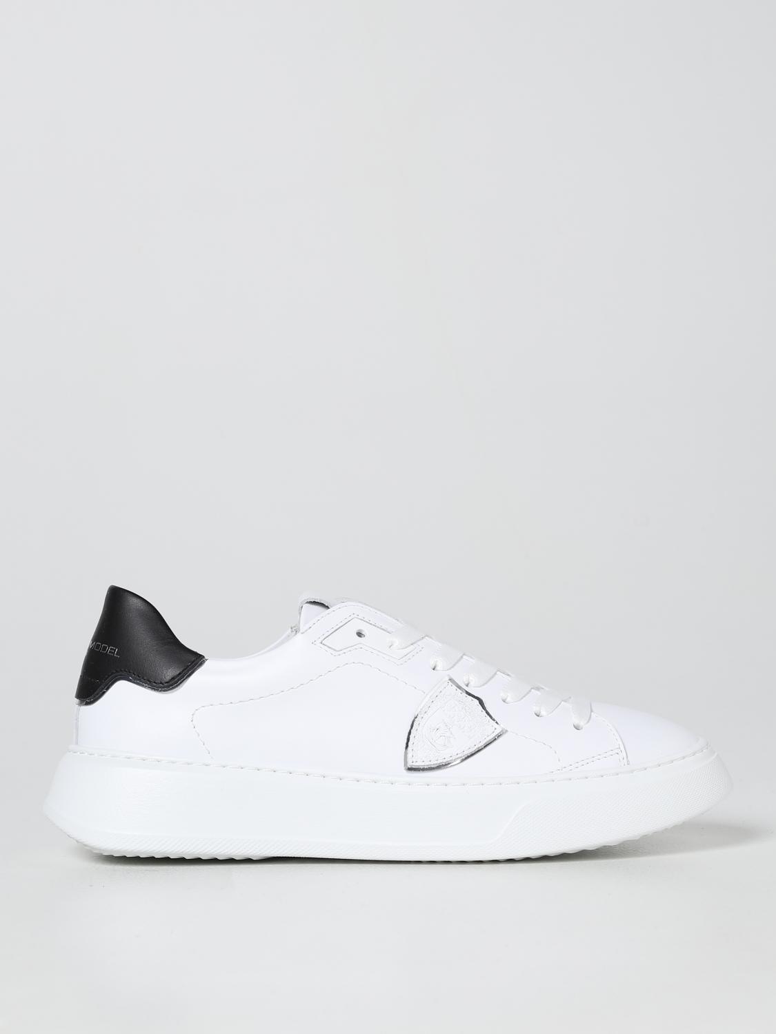 PHILIPPE MODEL SNEAKERS: Sneakers Temple Philippe Model in pelle, Bianco - Img 1