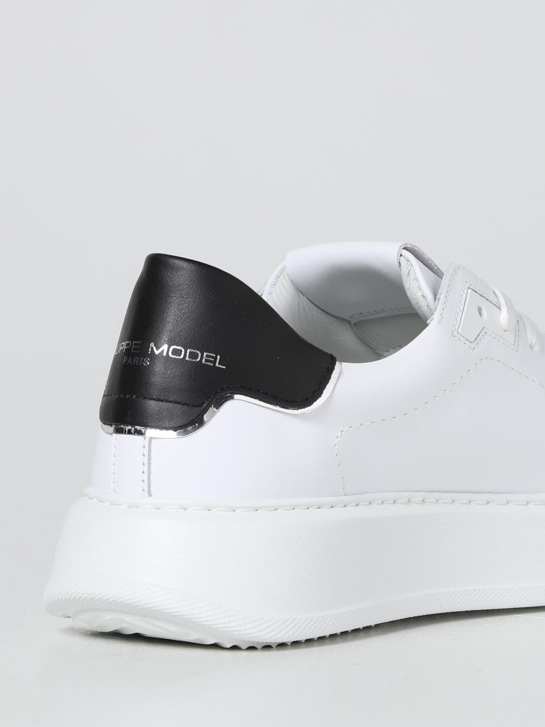 PHILIPPE MODEL SNEAKERS: Sneakers Temple Philippe Model in pelle, Bianco - Img 3