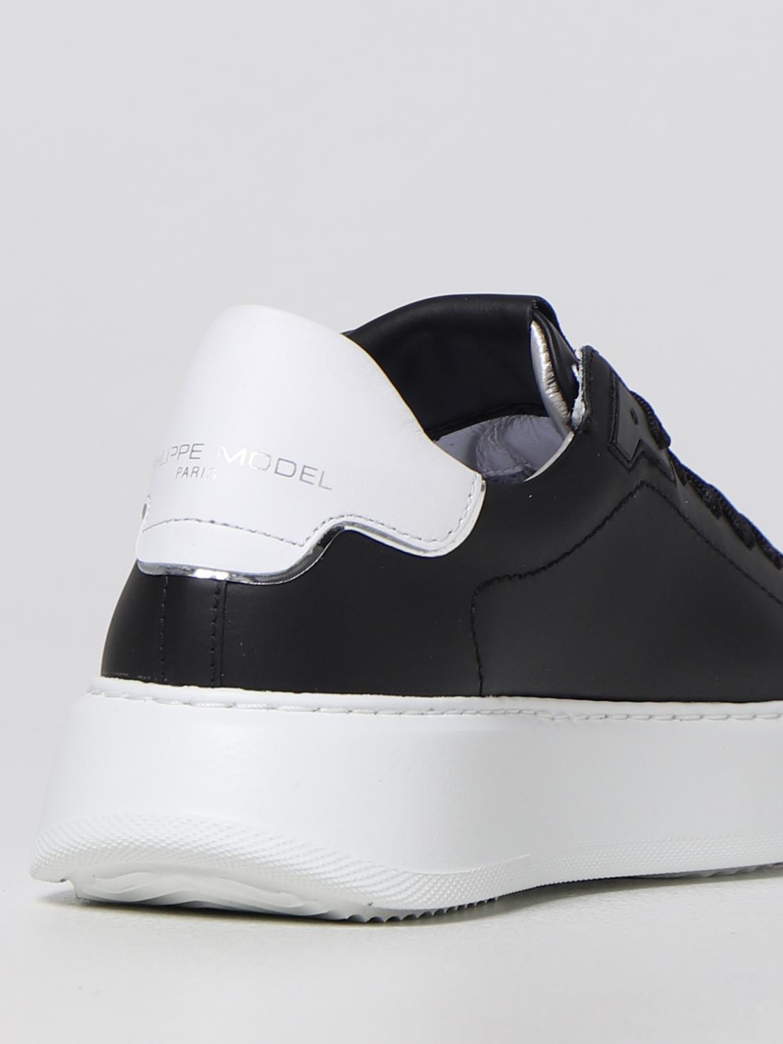 PHILIPPE MODEL SNEAKERS: Sneakers Temple Philippe Model in pelle, Nero - Img 3