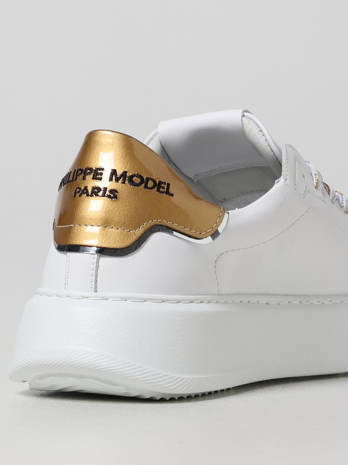 PHILIPPE MODEL SNEAKERS: Sneakers Temple Philippe Model in pelle, Oro - Img 3