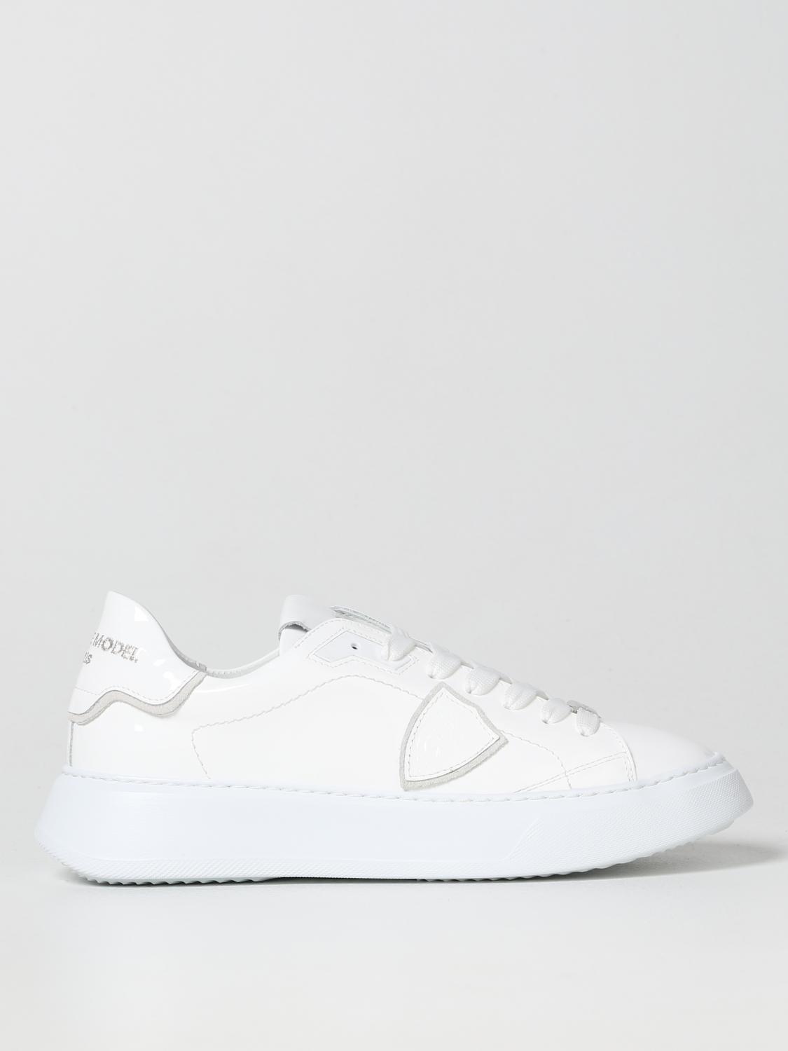 PHILIPPE MODEL SNEAKERS: Sneakers Temple Philippe Model in pelle, Bianco 2 - Img 1