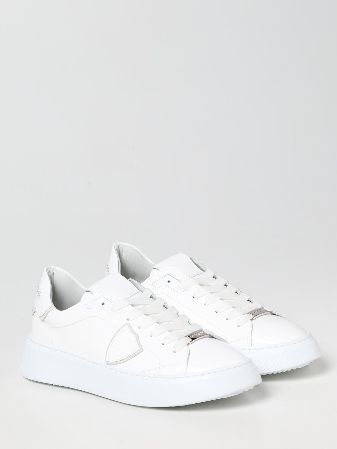 PHILIPPE MODEL SNEAKERS: Sneakers Temple Philippe Model in pelle, Bianco 2 - Img 2