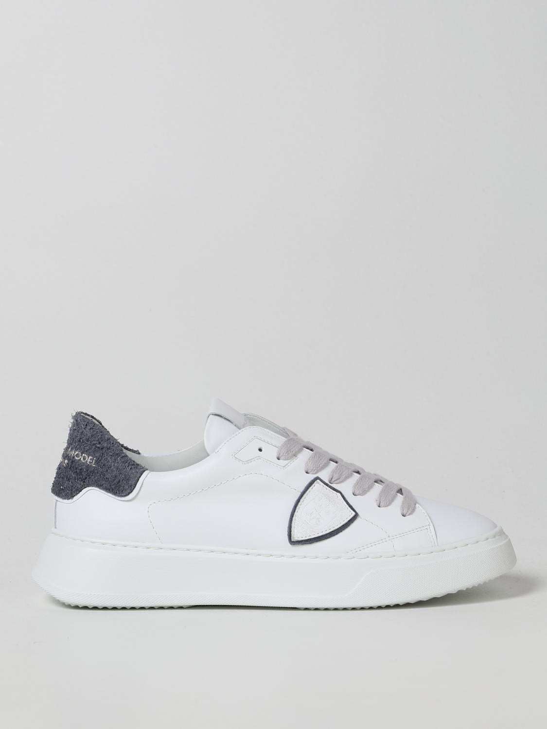 PHILIPPE MODEL SNEAKERS: Sneakers Temple Philippe Model in pelle, Bianco 2 - Img 1