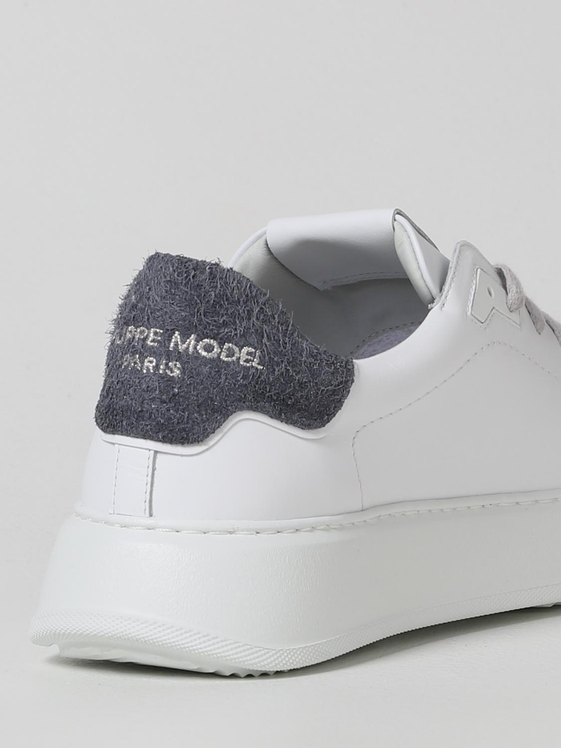 PHILIPPE MODEL SNEAKERS: Sneakers Temple Philippe Model in pelle, Bianco 2 - Img 3