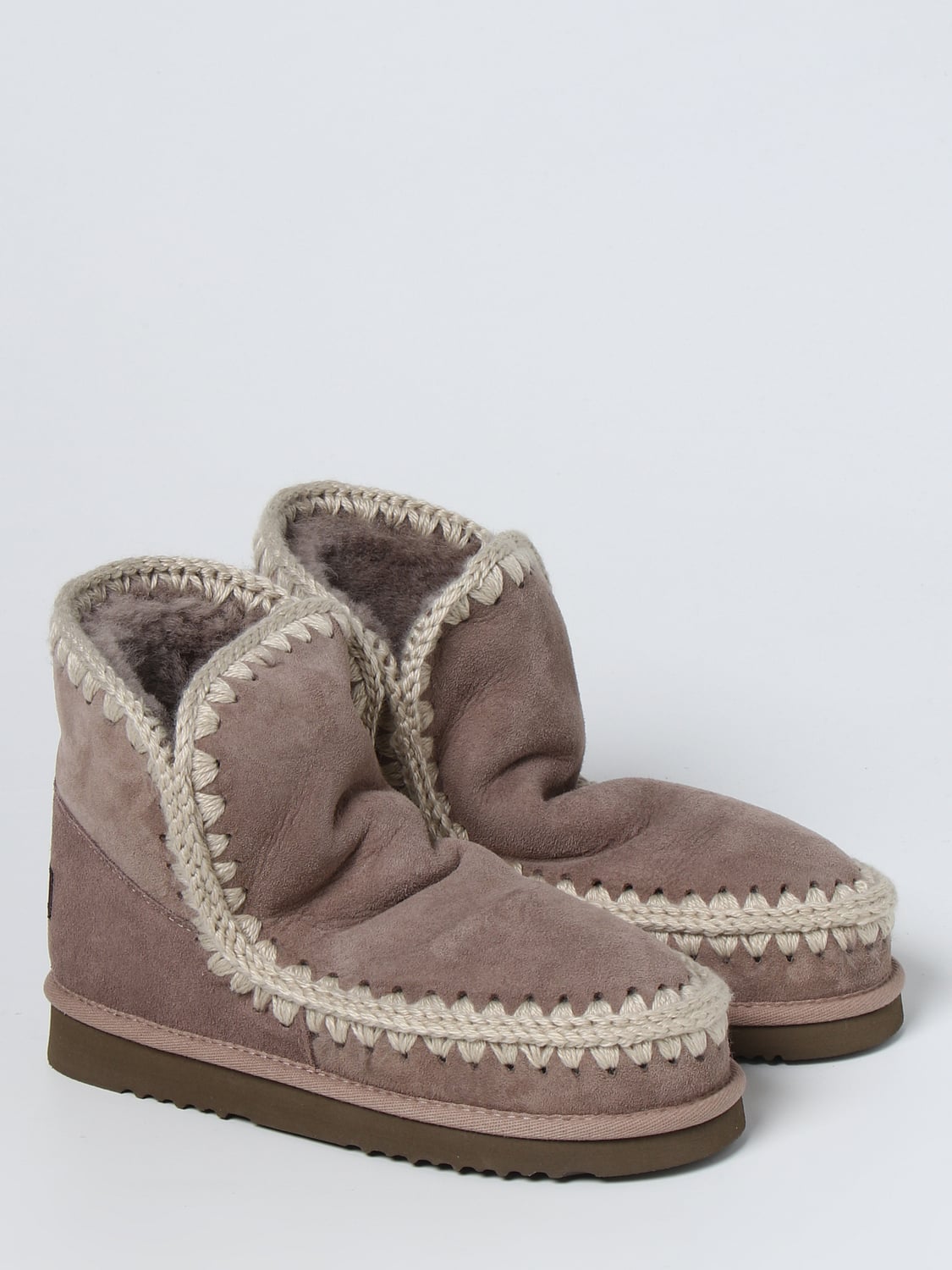 MOU FLACHE STIEFELETTEN: Mou Damen Schuhe, Beige - Img 2