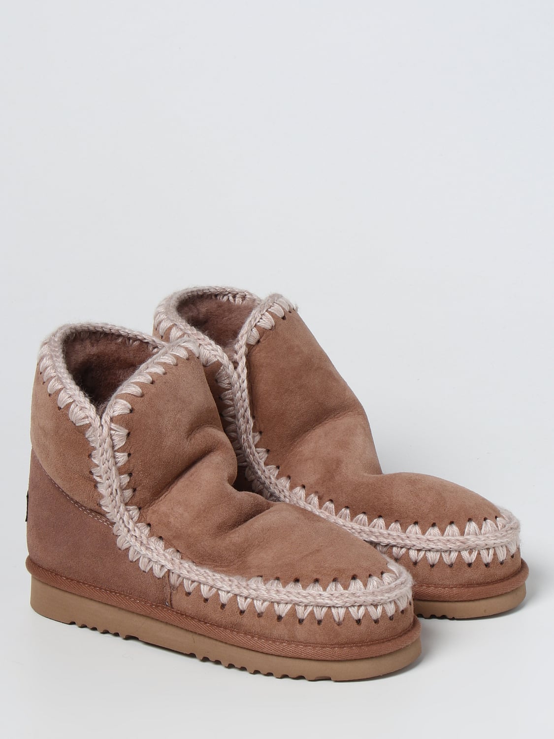 MOU FLACHE STIEFELETTEN: Mou Damen Schuhe, Camel - Img 2