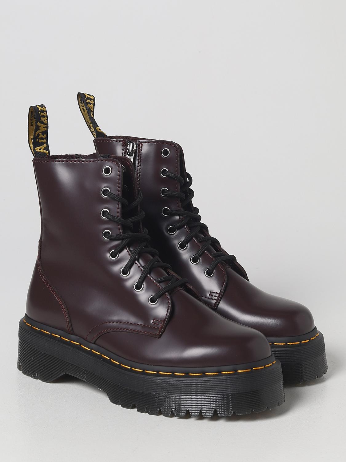 DR. MARTENS FLACHE STIEFELETTEN: Dr. Martens Damen Schuhe, Burgunderrot - Img 2