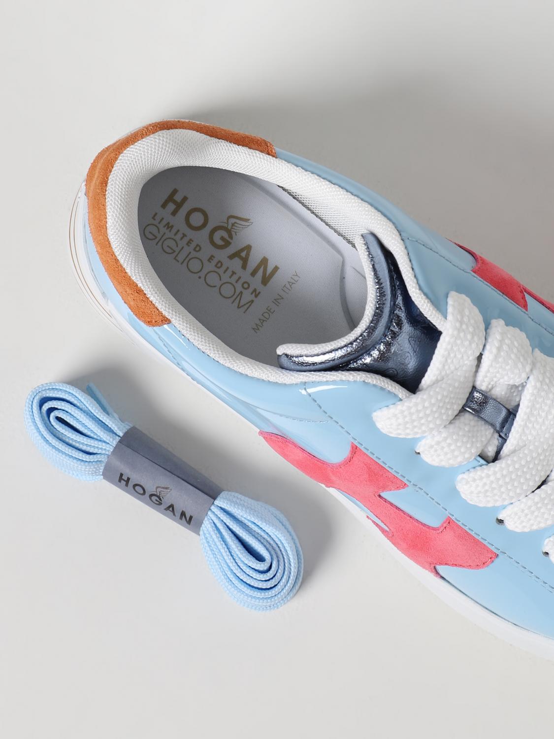 HOGAN: Shoes women - Gnawed Blue | Hogan sneakers