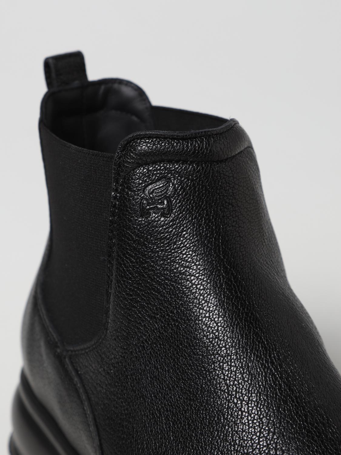 ショートブーツ・ブーティ HOGAN Woman Flat ankle boots Black HXW00N0J090RXQ B999 HOGAN: Shoes women - Black | Hogan flat ankle boots