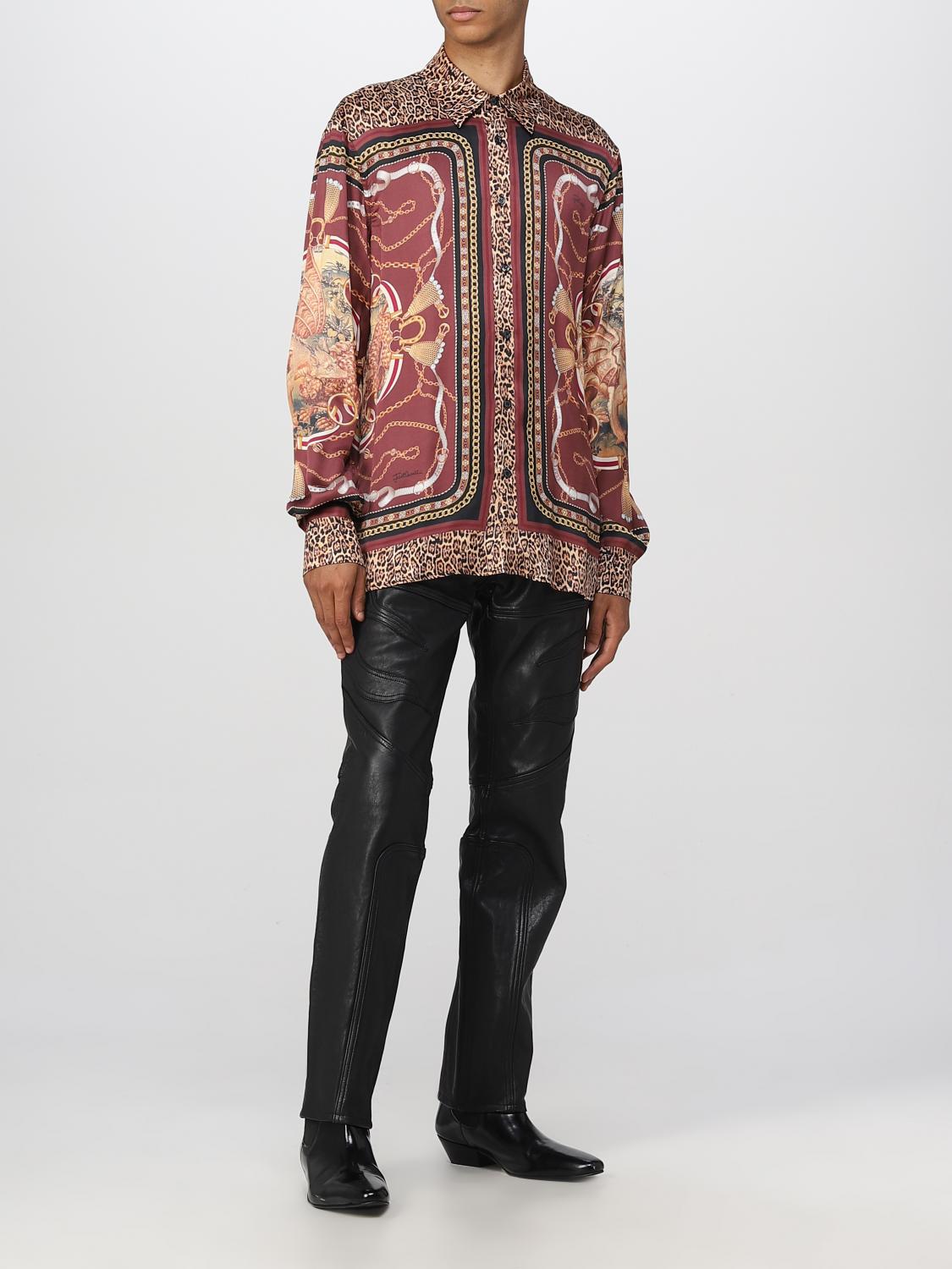 JUST CAVALLI HEMD: Just Cavalli Herren Hemd, Burgunderrot - Img 2