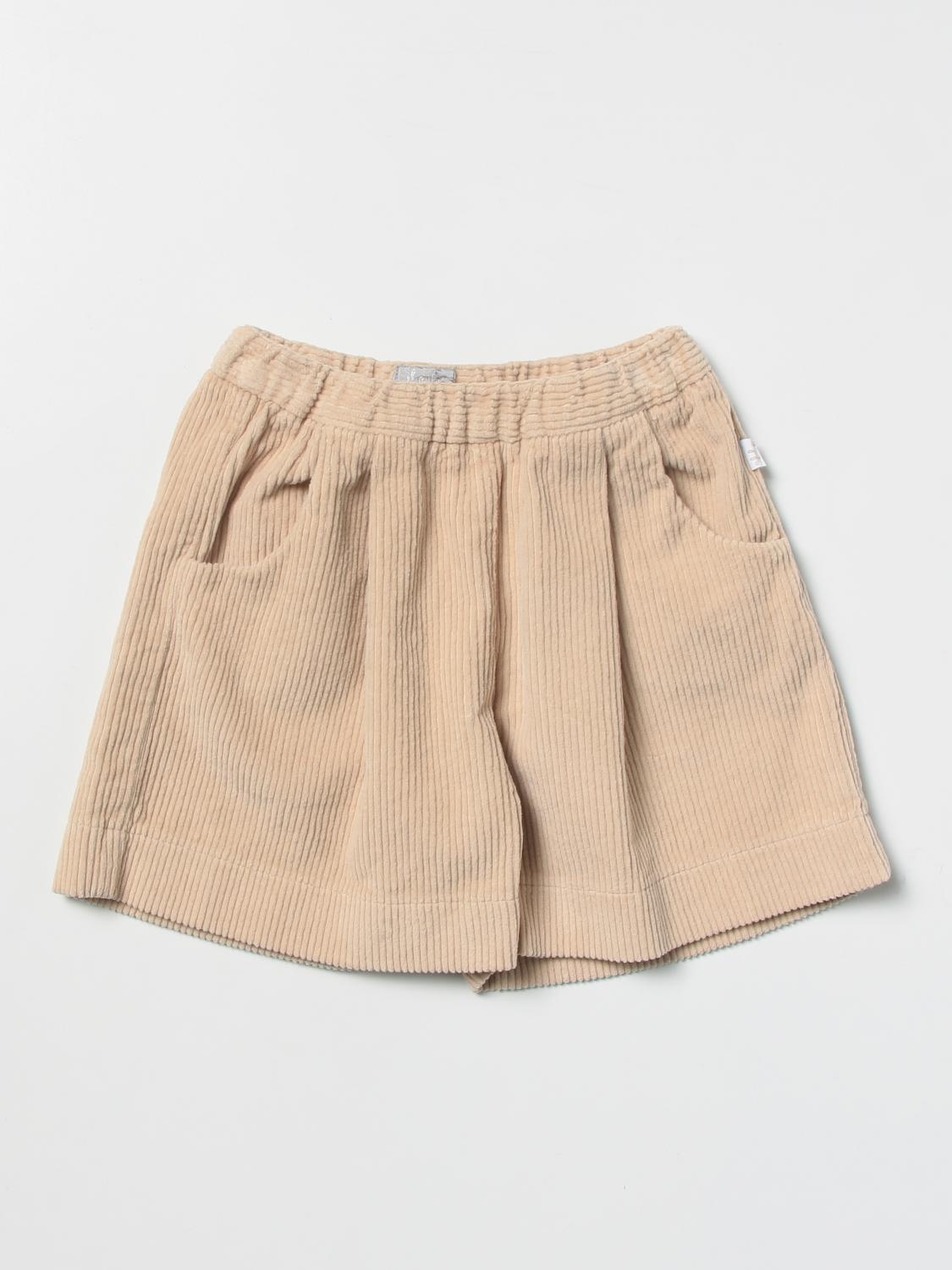 IL GUFO SHORTS: Short kids Il Gufo, Beige - Img 1