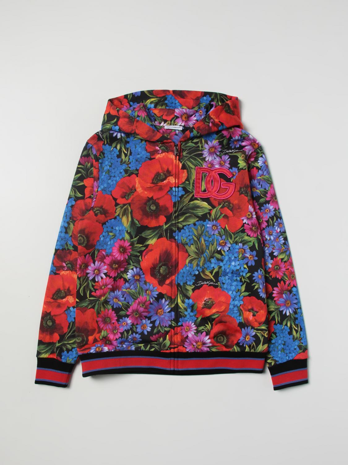 Dolce & Gabbana Felpa con zip e cappuccio L4JW3EG7WGG