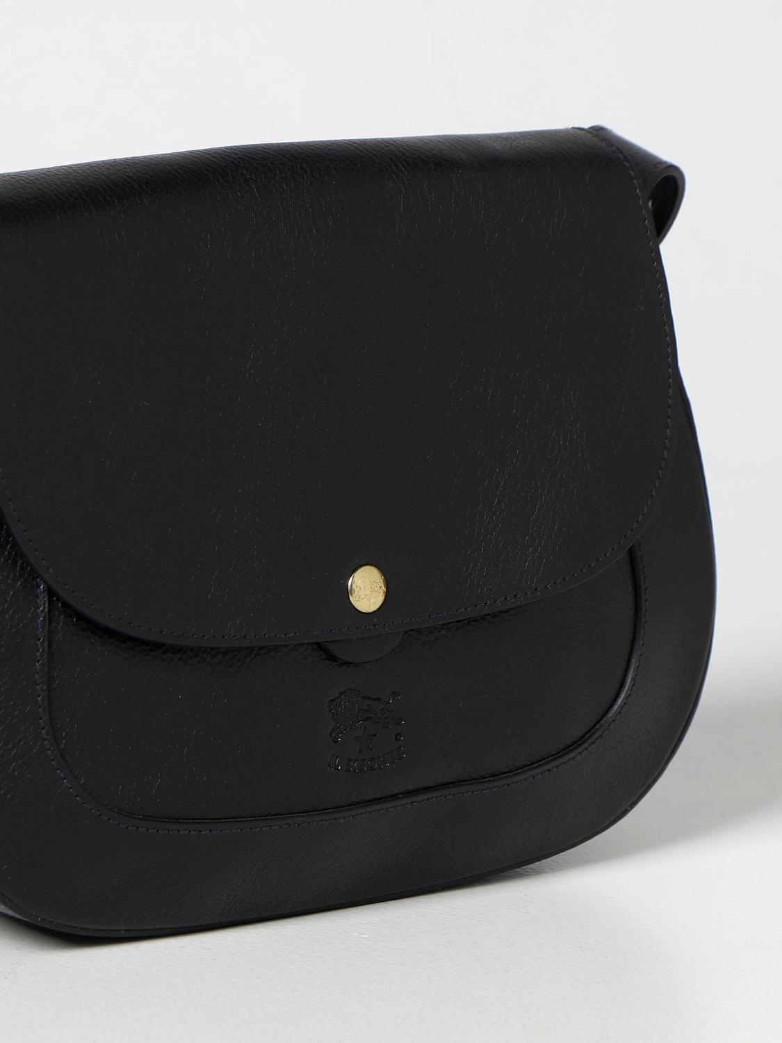 IL BISONTE SHOULDER BAG: Il Bisonte Saddle soft leather bag, Black - Img 3