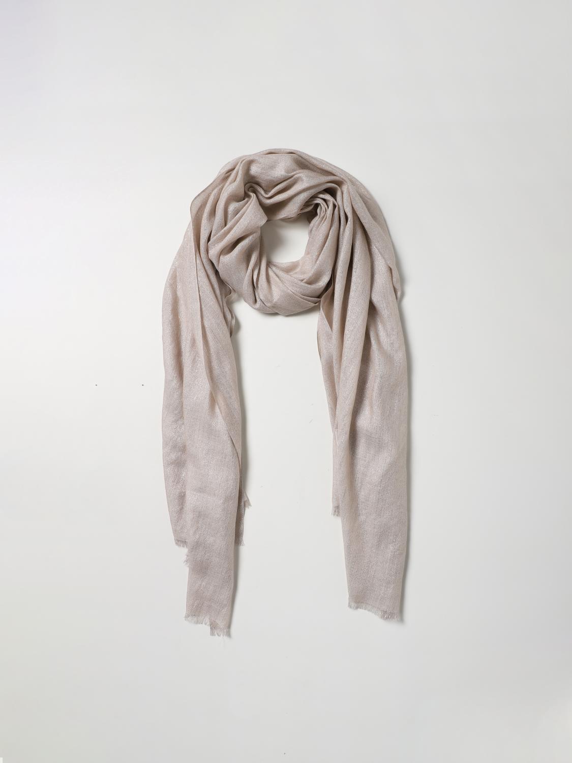 BRUNELLO CUCINELLI SCIARPA: Sciarpa Sparkling Brunello Cucinelli in cashmere e seta, Panna - Img 2