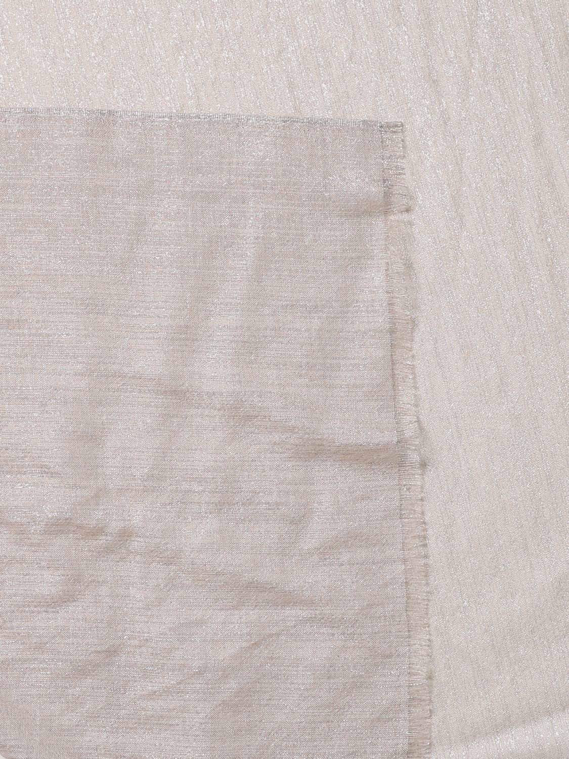 BRUNELLO CUCINELLI SCIARPA: Sciarpa Sparkling Brunello Cucinelli in cashmere e seta, Panna - Img 3