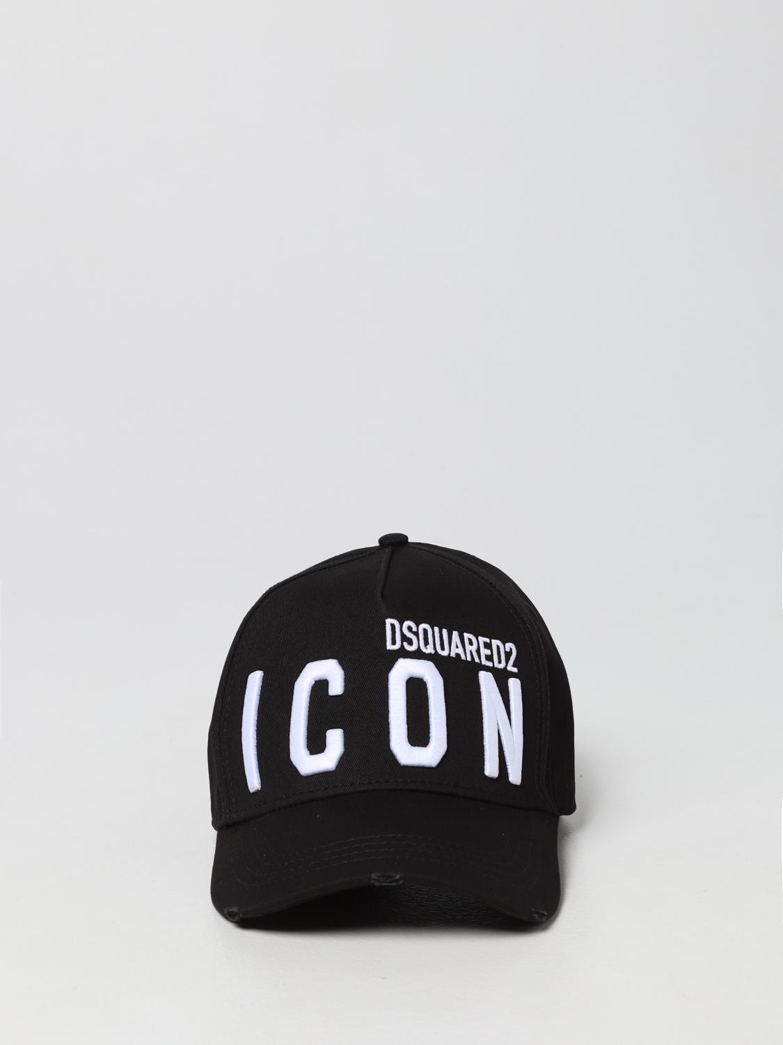 DSQUARED2 HAT: Hat men Dsquared2, Black - Img 2