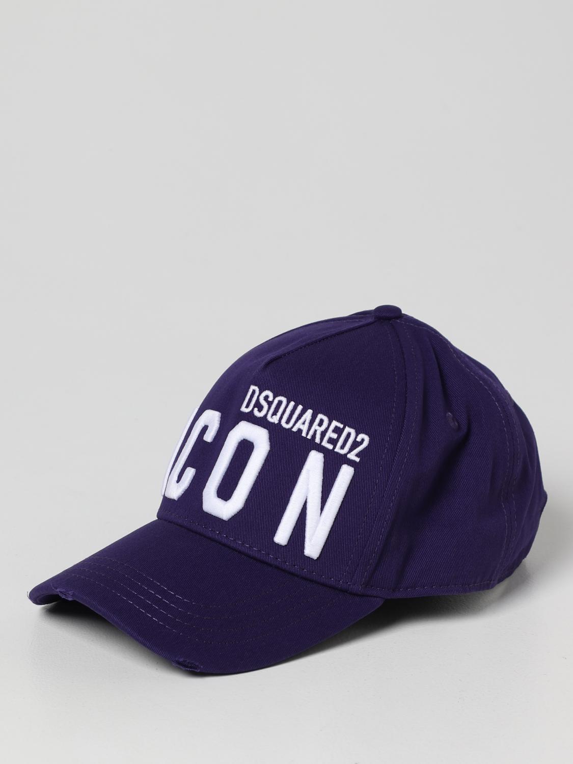 DSQUARED2 HAT: Hat men Dsquared2, Violet - Img 1