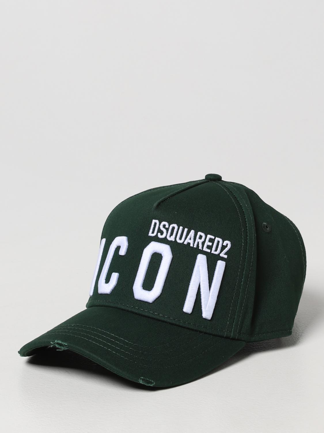 DSQUARED2 HAT: Dsquared2 baseball cap with Icon logo, Forest Green - Img 1