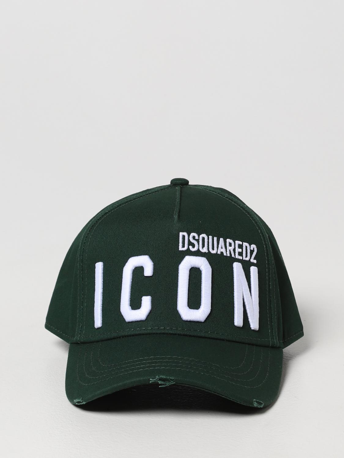 DSQUARED2 HAT: Dsquared2 baseball cap with Icon logo, Forest Green - Img 2
