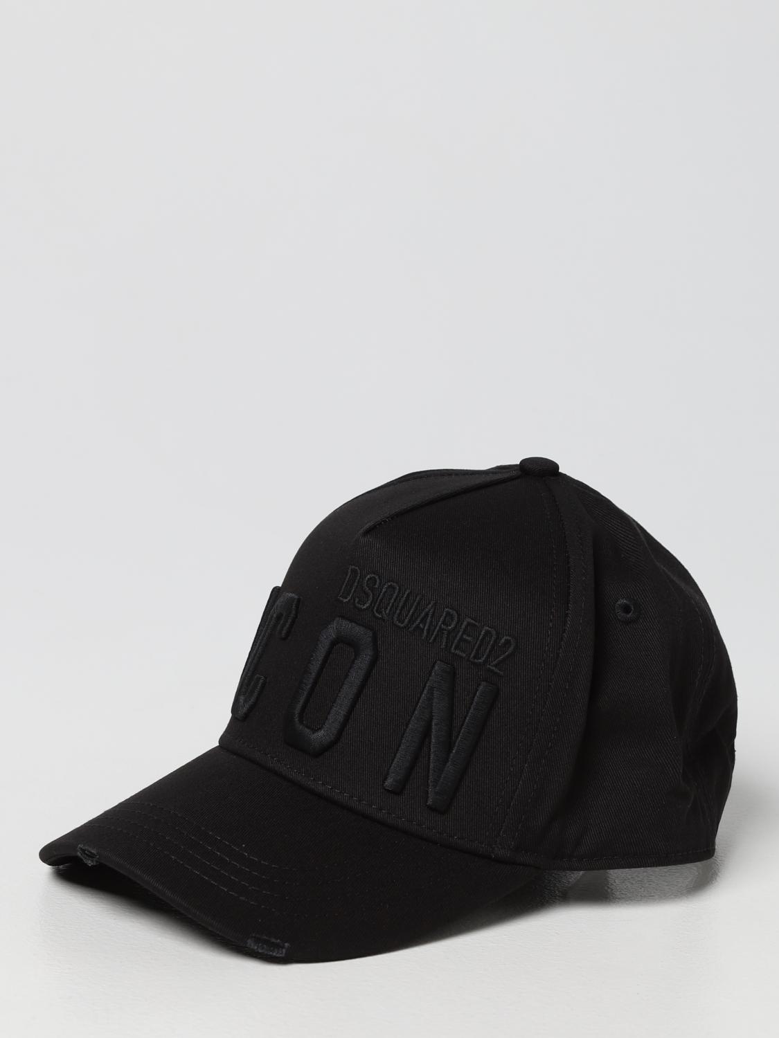 DSQUARED2 HAT: Hat men Dsquared2, Black 1 - Img 1