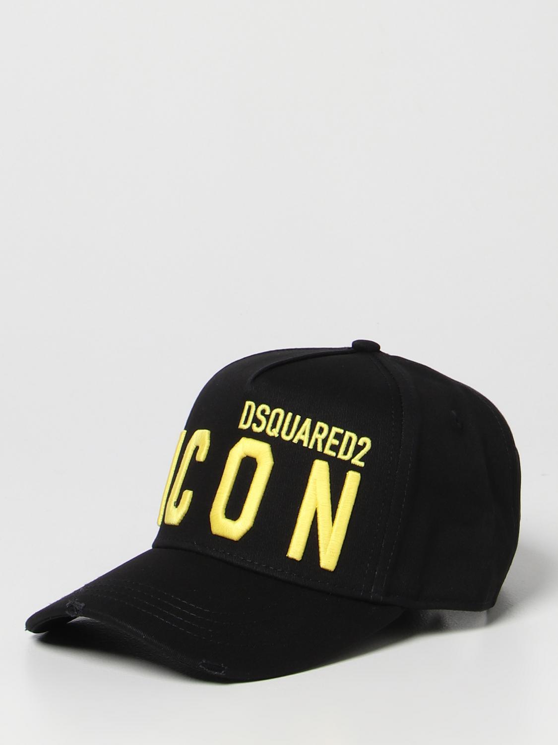 DSQUARED2 HAT: Hat men Dsquared2, Black 2 - Img 1