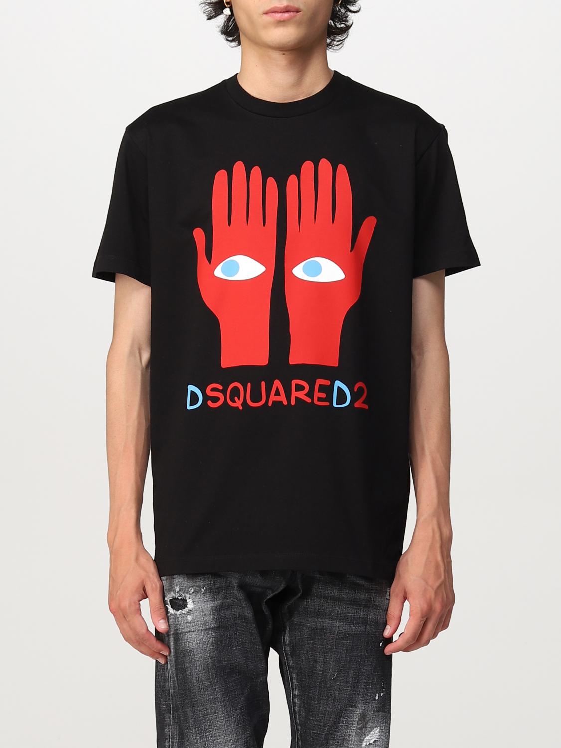 DSQUARED2: T-shirt homme Noir T-Shirt Dsquared2
