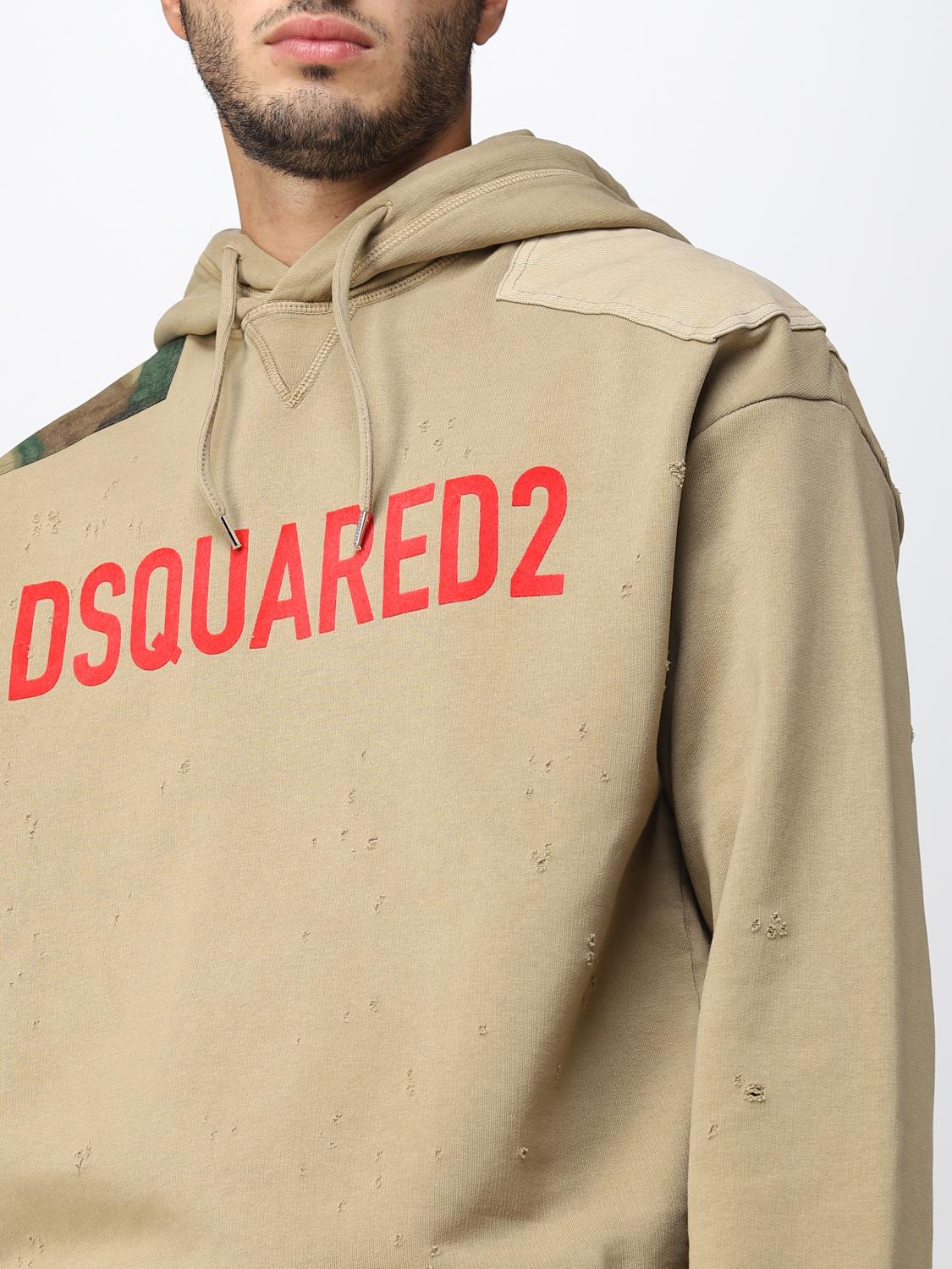 DSQUARED2 SUDADERA: Sudadera hombre Dsquared2, Beige - Img 4
