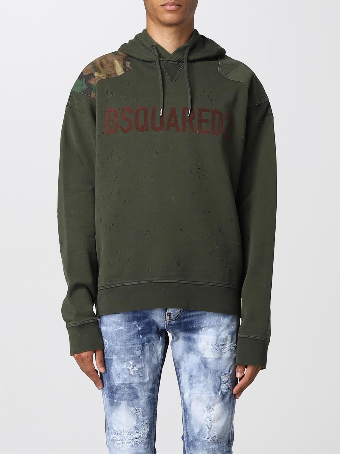 DSQUARED2 SUDADERA: Sudadera hombre Dsquared2, Militar - Img 1