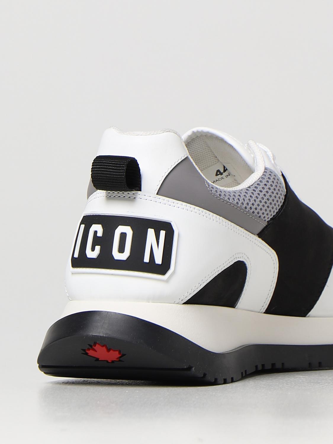 DSQUARED2 SNEAKERS: Sneakers Running Dsquared2 in pelle e mesh, Bianco - Img 3