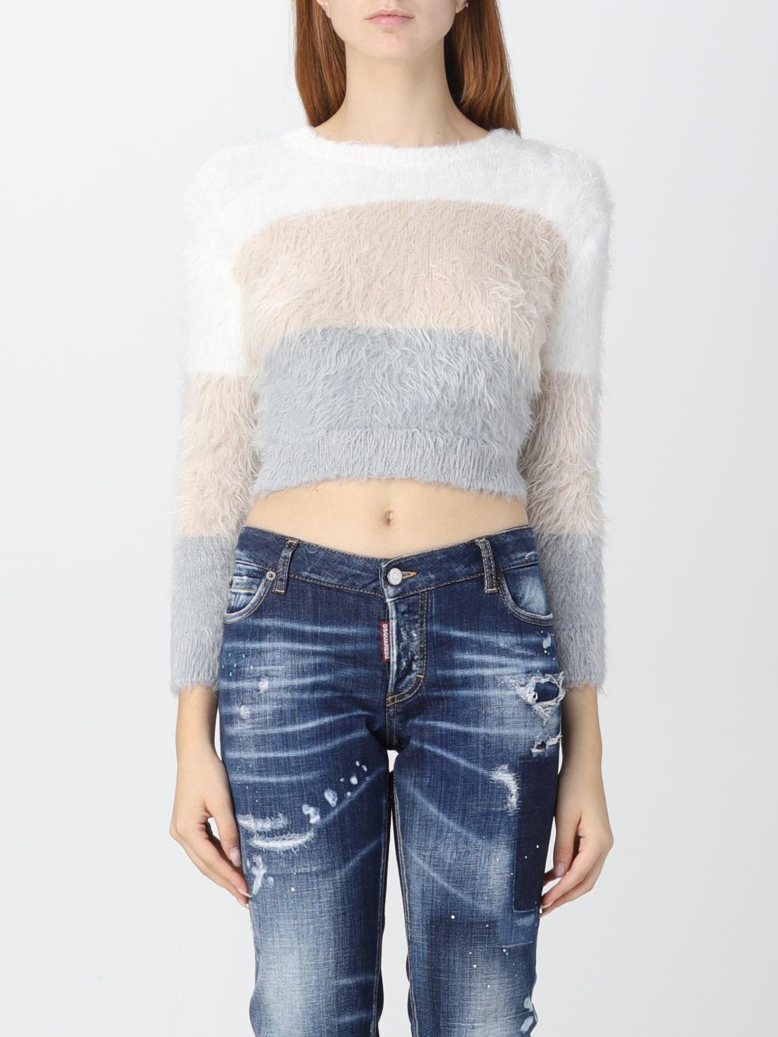 DSQUARED2 PULLOVER: Dsquared2 Damen Pullover, Yellow Cream - Img 1