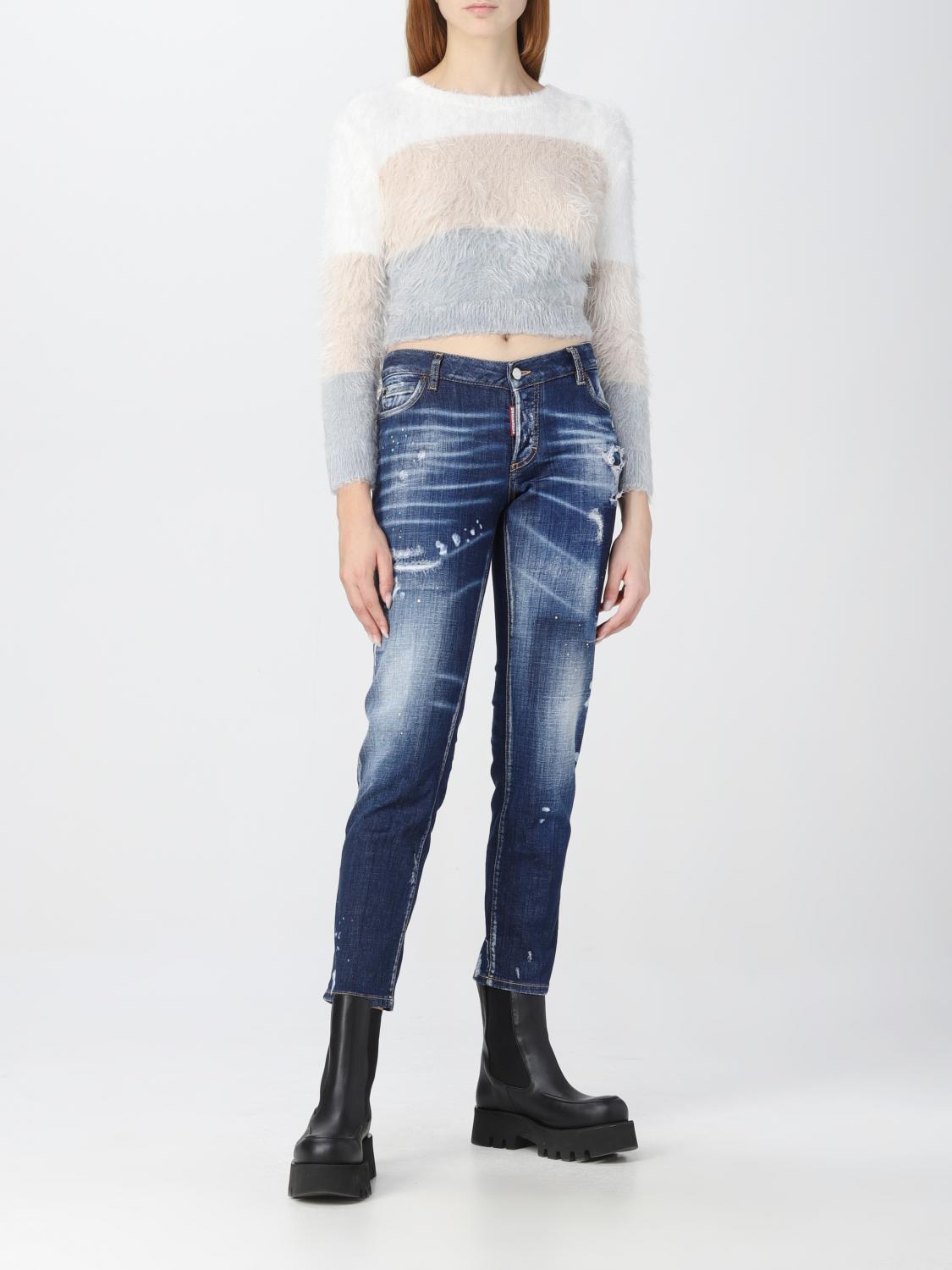 DSQUARED2 PULLOVER: Dsquared2 Damen Pullover, Yellow Cream - Img 2