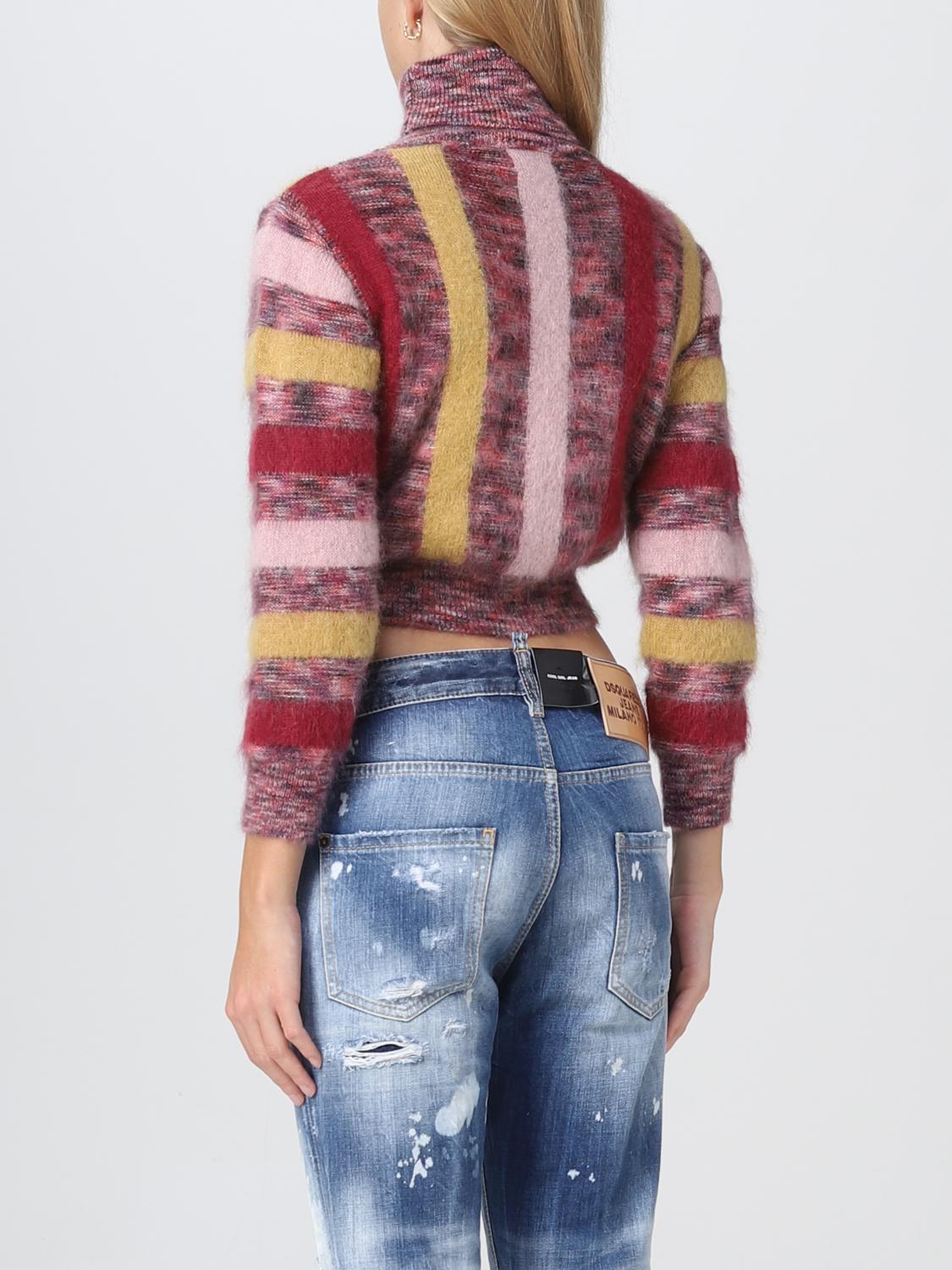 DSQUARED2 PULLOVER: Dsquared2 Damen Pullover, Fuchsia - Img 3