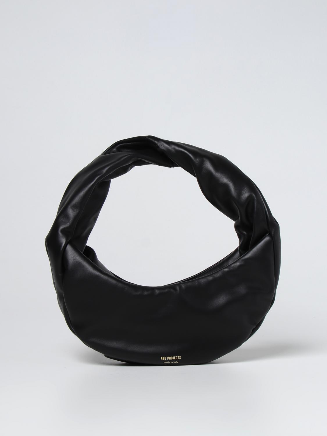 REE PROJECTS BORSA A SPALLA: Borsa a spalla Ree Projects in pelle, Nero - Img 1