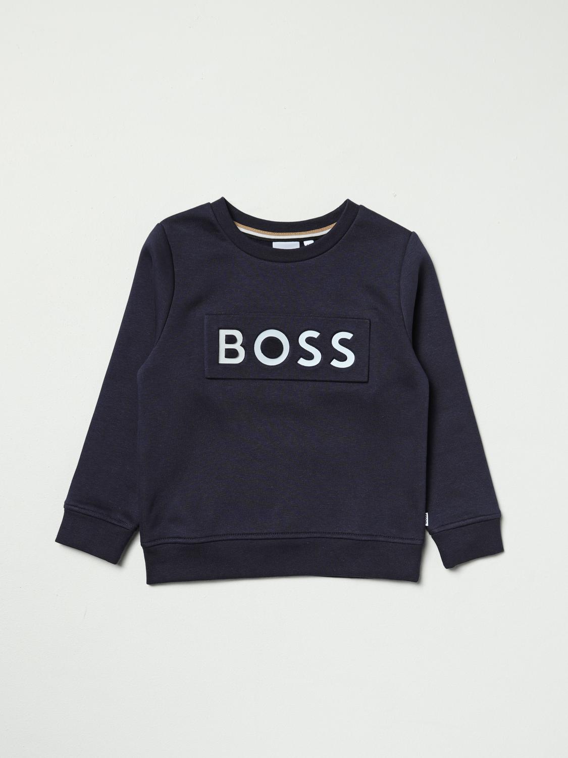 Tシャツ・カットソー HUGO BOSS 'Tchark' sweater Blue HUGO: Sweater kids Boss - Blue | Hugo sweater J25M51 online